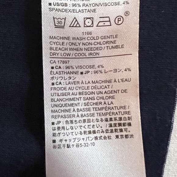 NWOT Banana Republic Factory Cap Sleeve Navy White Striped Casual Dress, Small - Picture 7 of 7